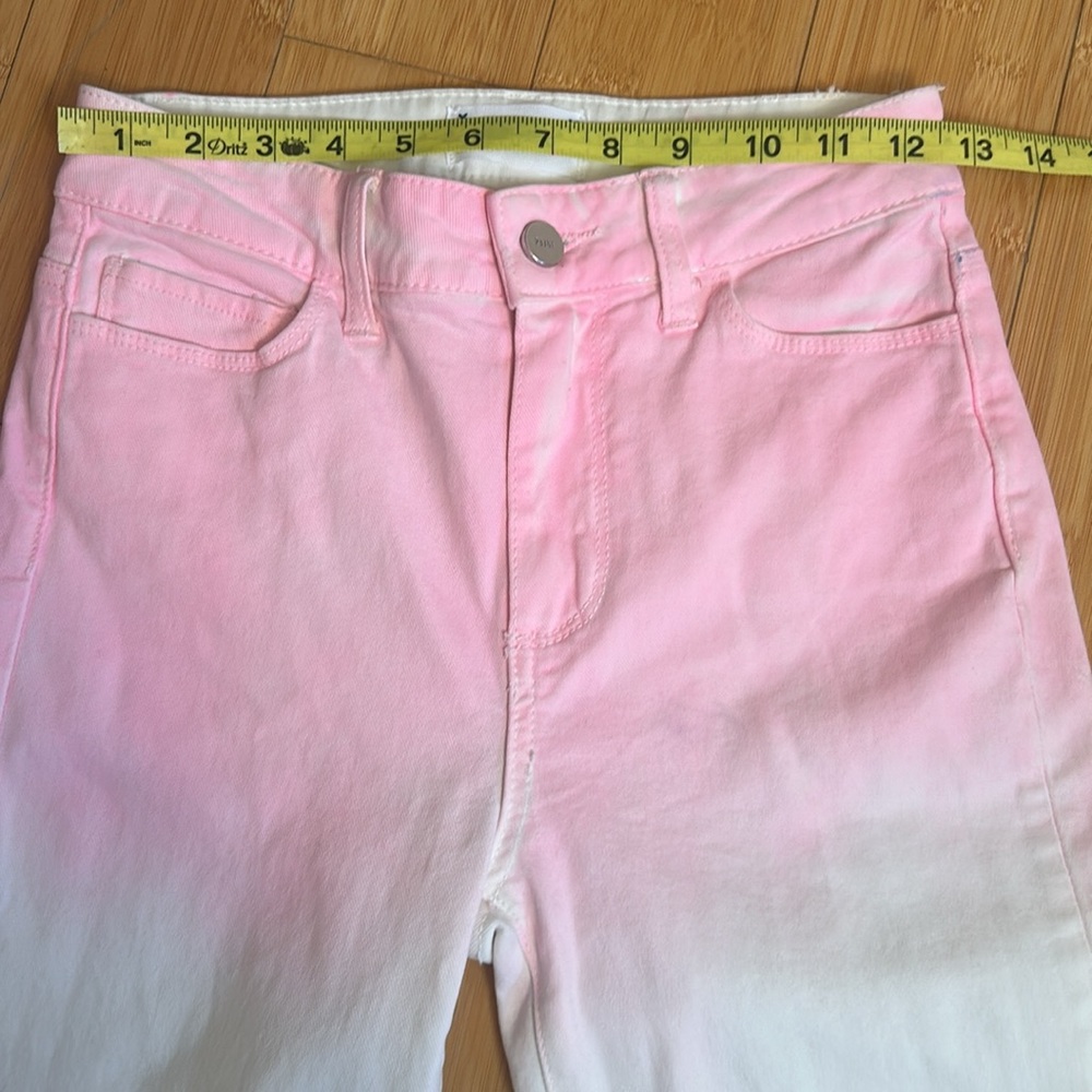PAIGE 3 Color Hoxton Slim Ankle Denim Jeans, Pink White & Blue women’s 25 - Picture 4 of 13